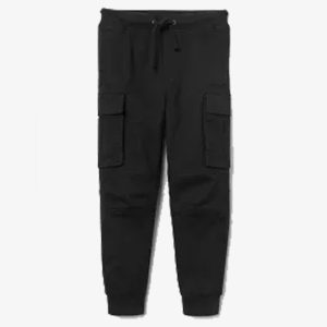 baby boys black cargo trouser