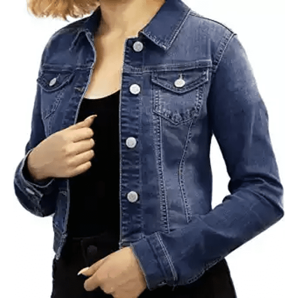 blue casual denim jacket for women 2
