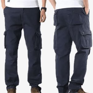 mens navy blue six pockets cargo trouser