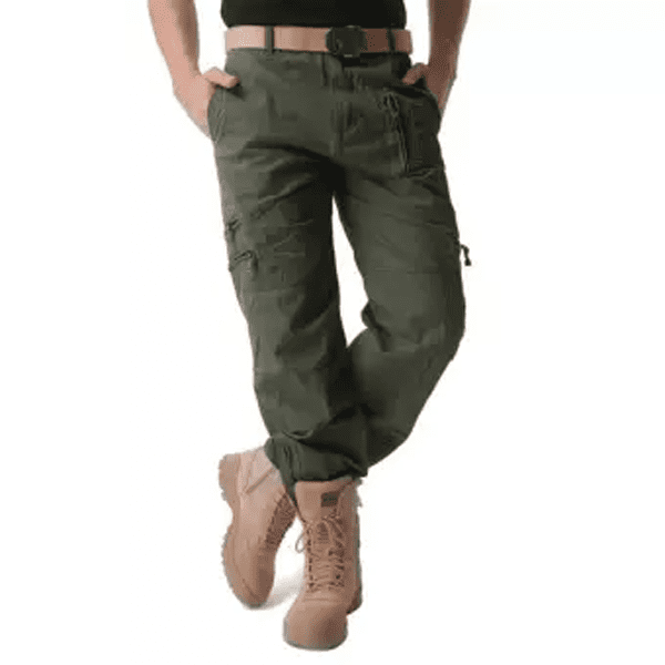 olive green chino cargo trouser