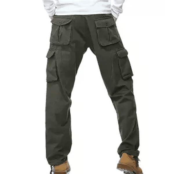 olive green stylish cargo trouser for men 2