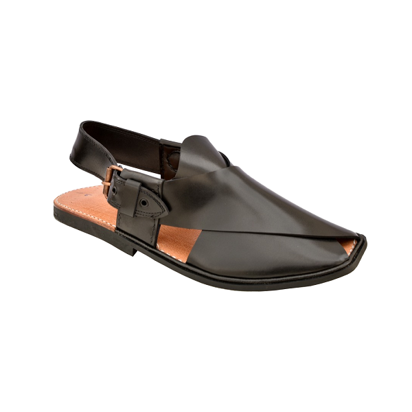 leather black peshawari sandal