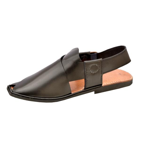 leather black peshawari sandal for men 2