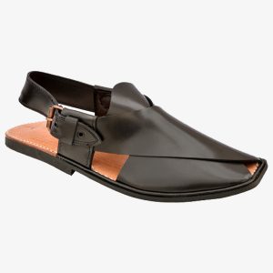 mens black leather peshawari sandal