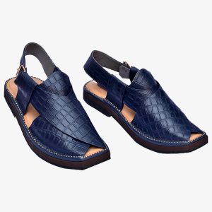 mens blue kaptaan peshawari chappal
