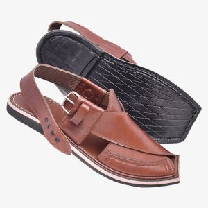 mens brown kaptaan peshawari chappal