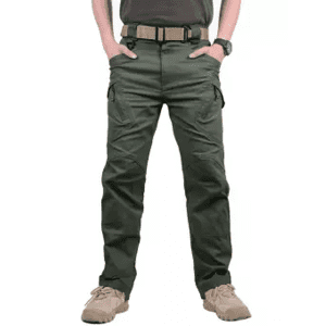 Olive Green Zip Pocket Cargo Trouser
