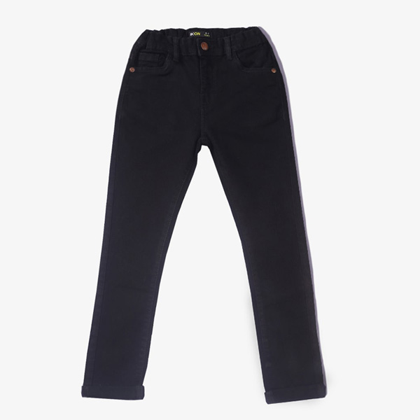 basic zip-fly black jeans for girls 2