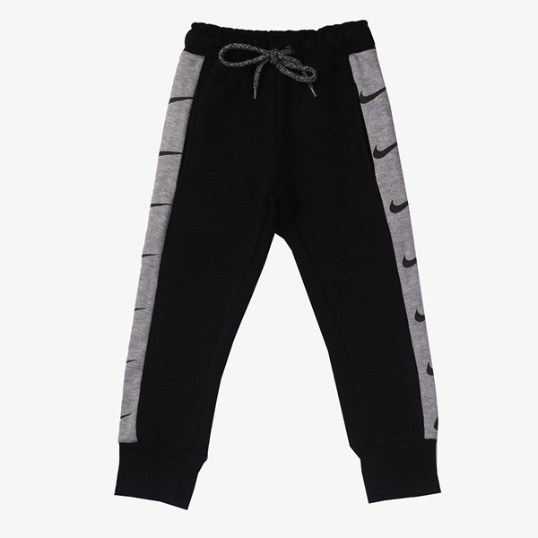 black and grey panel trouser for baby boys