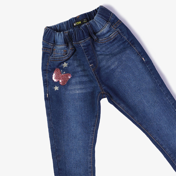 butterfly sequin jeans for baby girls 3