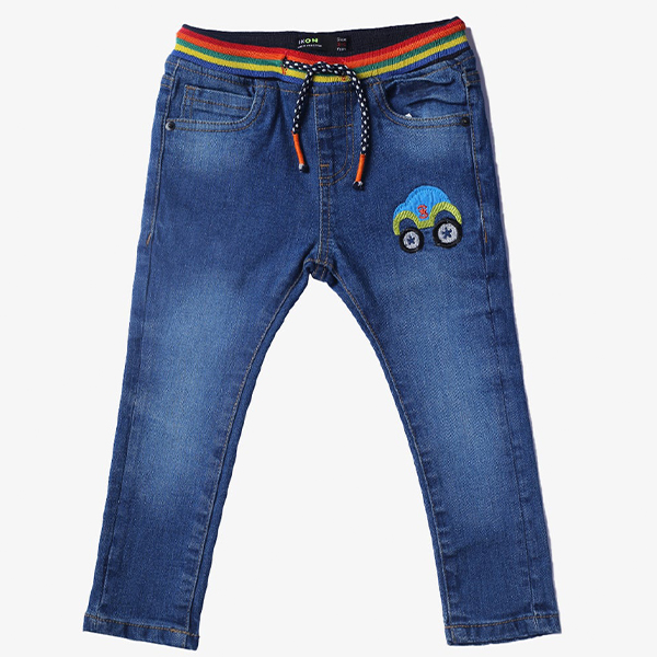 coloured wasitband jeans