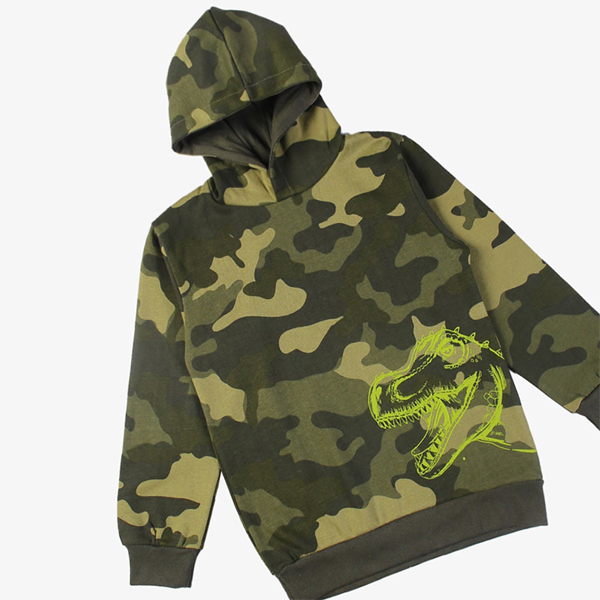 camouflage dinosaur hoodie for baby boys-2