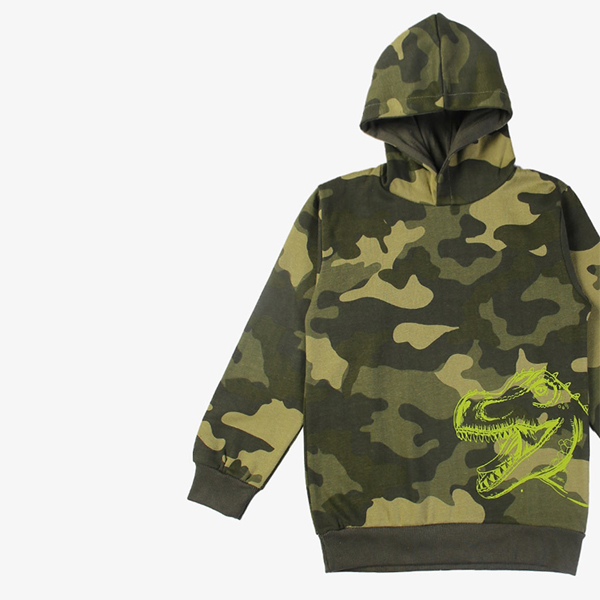 camouflage dinosaur hoodie for baby boys-3
