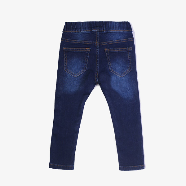 drawstring waist dark blue jeans for boys-3-new