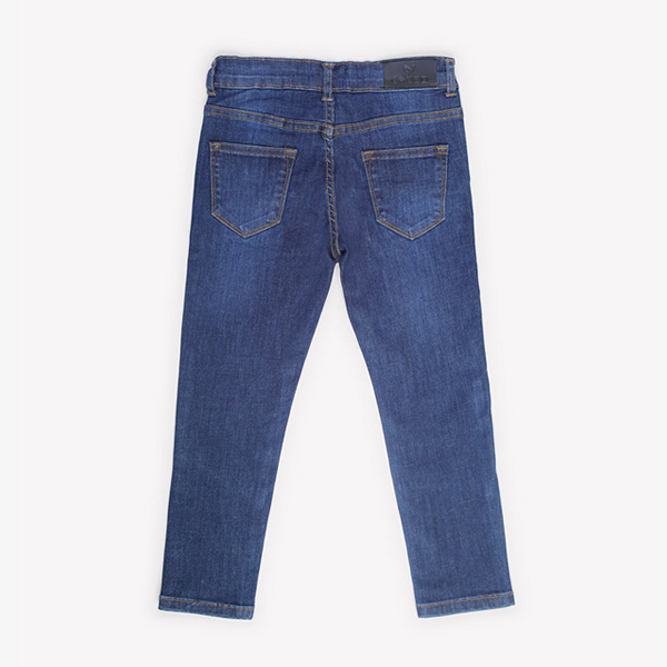 five pock mid blue jeans for boys-1
