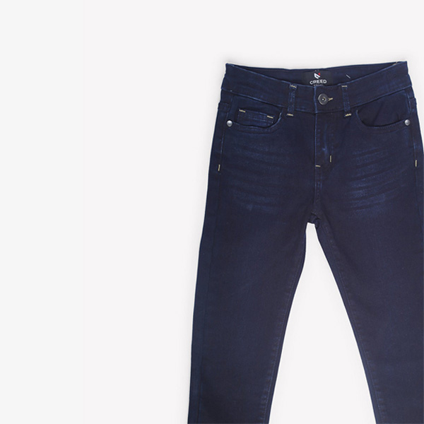 five pocket dark blue jeans for kids-3