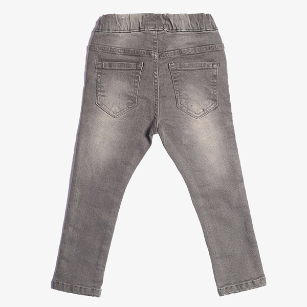 grey basic pull on jeans for baby boys-3