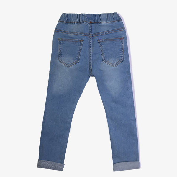 light blue basic pull on jeans for baby boys-3