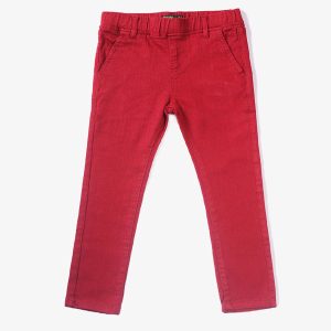 Maroon Coloured Pull On Pants For Boys