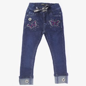 Mid-Blue Butterfly Jeans