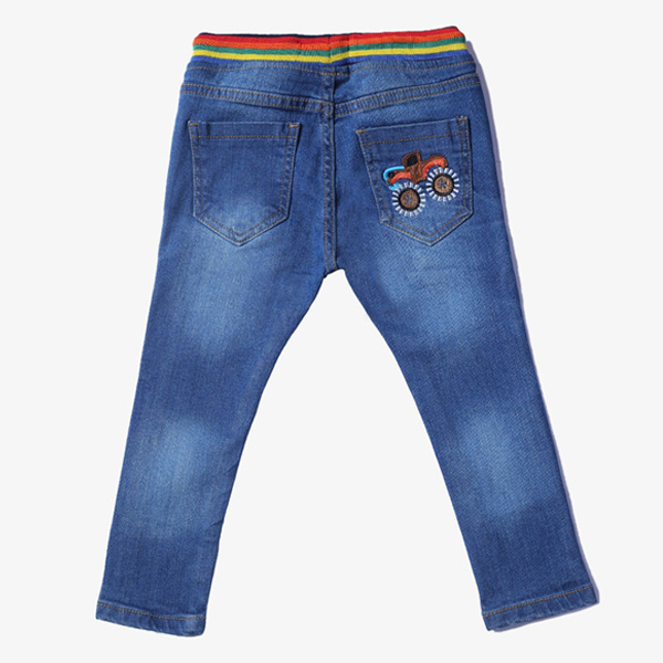 mid blue coloured waistband jeans for baby boys 2