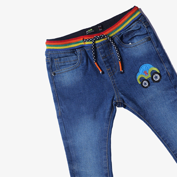 mid blue coloured waistband jeans for baby boys 3