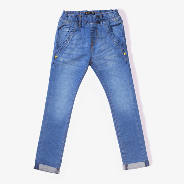 mid blue cross pocket jeans for boys