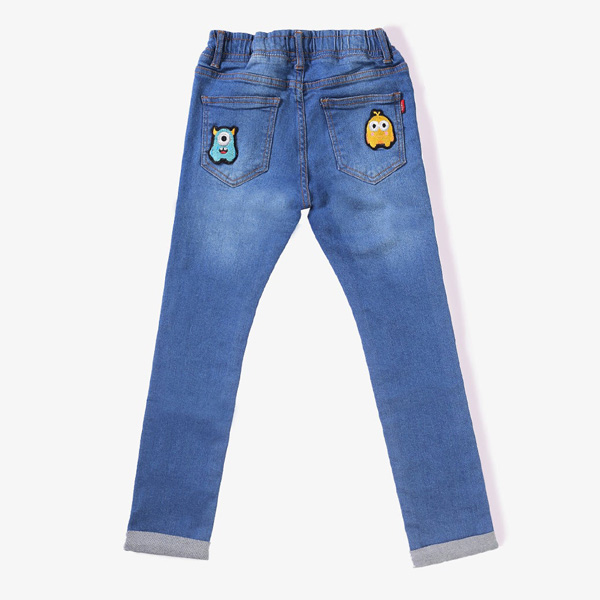 mid blue cross pocket jeans for boys-2