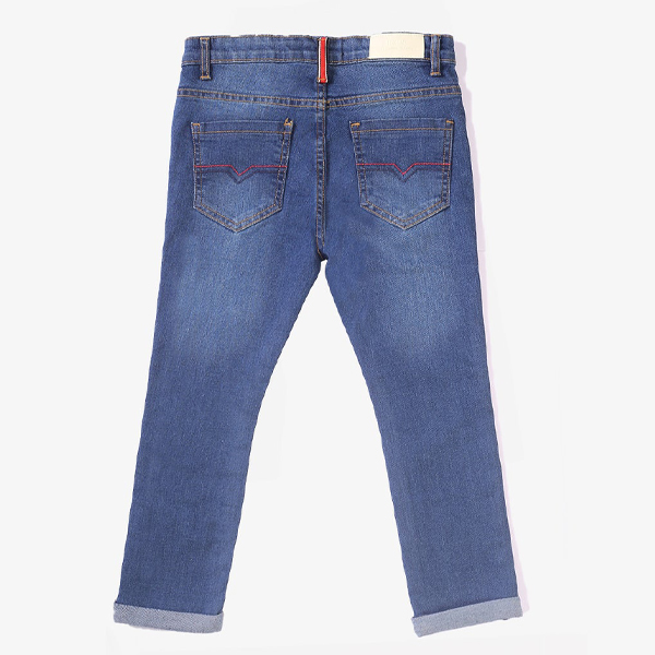 mid blue destroyed jeans for boys-3