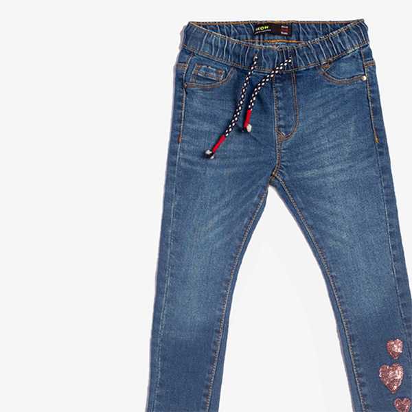 mid blue hearts jeans for girls 4