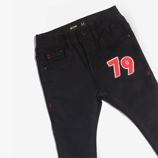 no. 79 badge black jeans for baby boys 3
