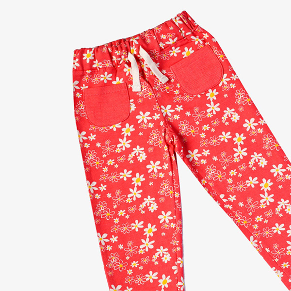 pink mo printed trouser for girls 3