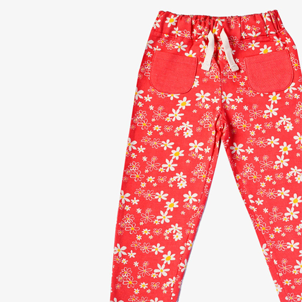 pink mo printed trouser for girls 4
