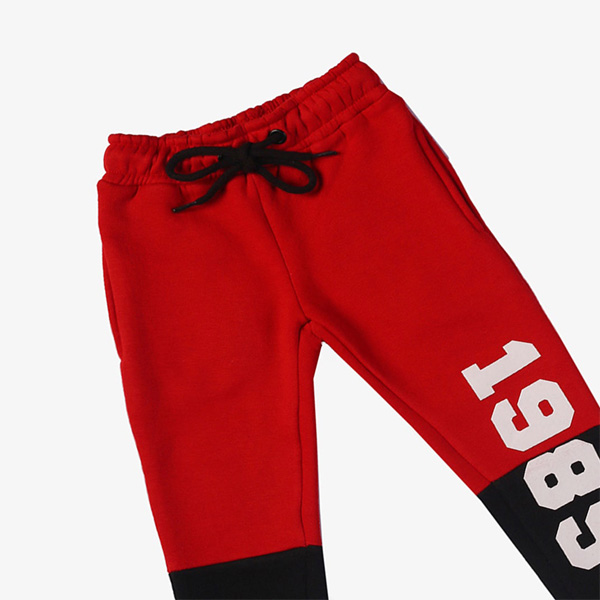 red and black panel trouser for boys-3