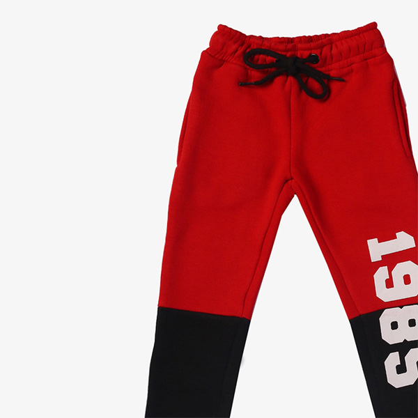 red and black panel trouser for boys-4