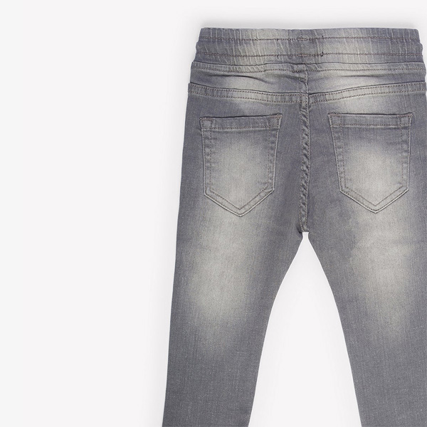 regal grey drawstring waist jeans for boys-4