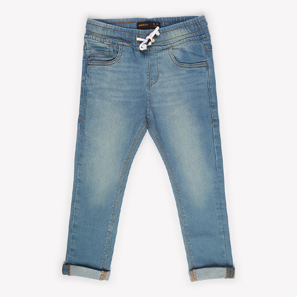 regal light blue drawstring waist jeans for boys-2-new