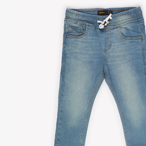 regal light blue drawstring waist jeans for boys-4-new