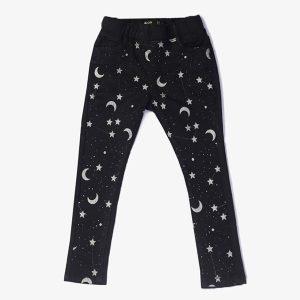 Stars and Moon Printed Jeans
