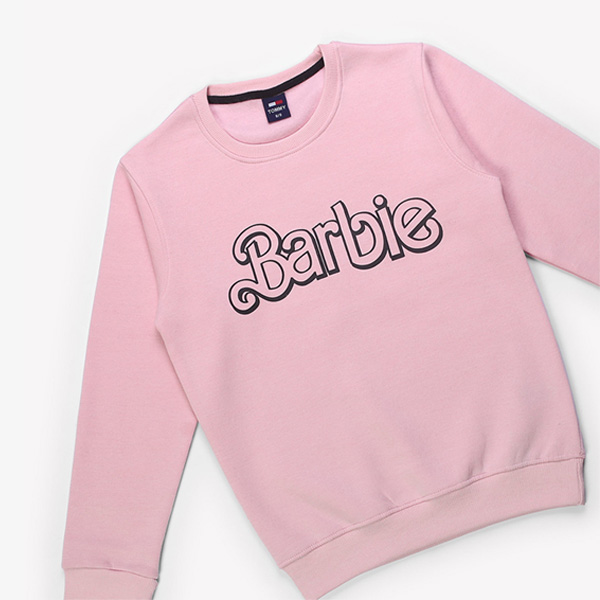 t-hilfiger pink barbie sweatshirt for girls 2