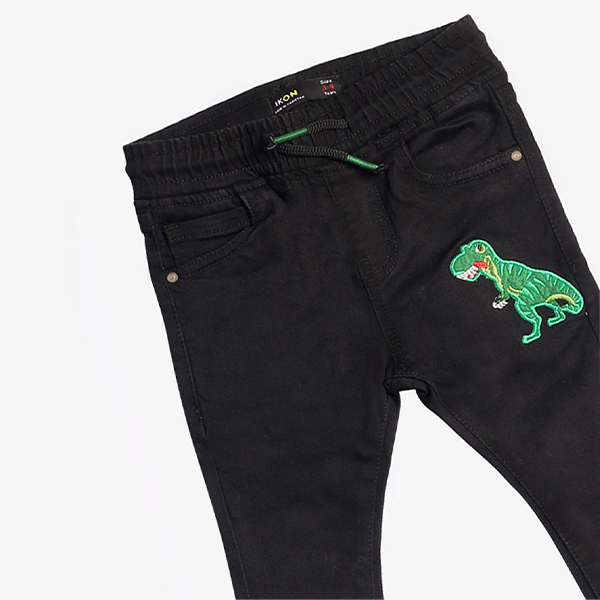 t-rex black jeans for kids-1