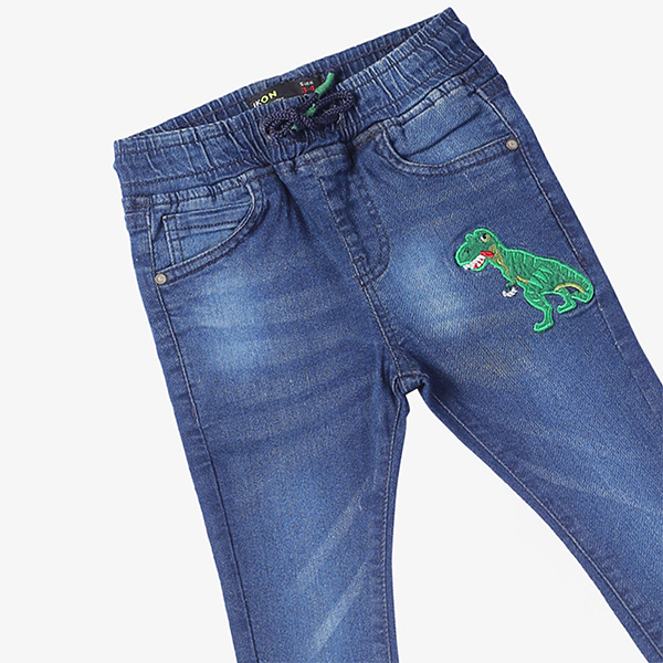 t-rex dark blue jeans for kids-11