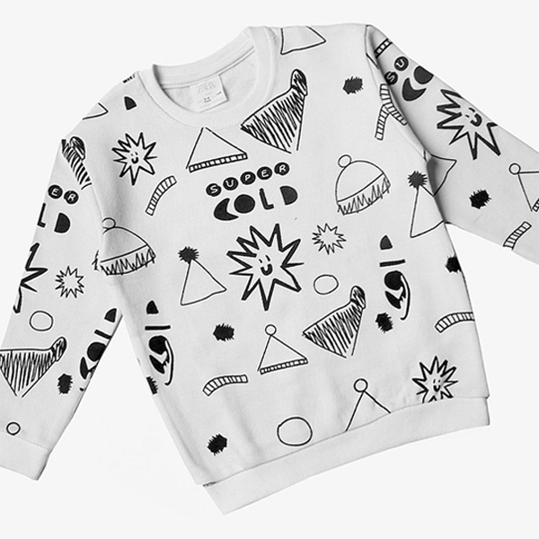 zara all over cool print sweatshirt for newborn baby 2