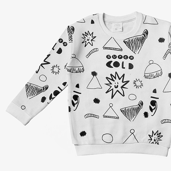 zara all over cool print sweatshirt for newborn baby 3