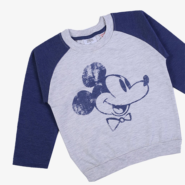 zara mickey mouse sweatshirt for newborn baby 2