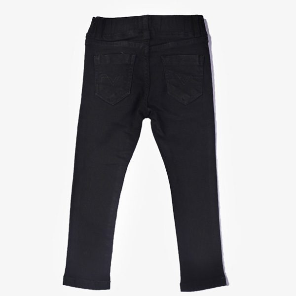 black pocket embroidered jeans for baby girls 2