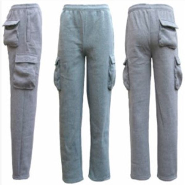 grey heavy weight cargo trousers