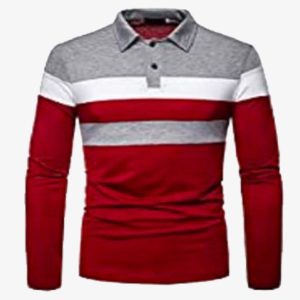 Mehroon Grey Polo Shirts for Men