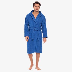 Men Hooded Bathrobe