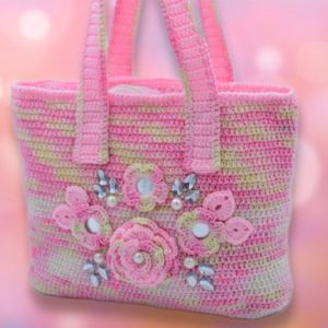 Pink Handmade Crochet Bag
